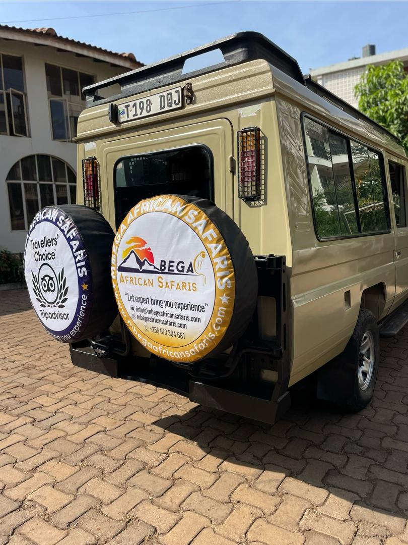 Mbega African Safaris 4x4 safari vehicle in Moshi Tanzania